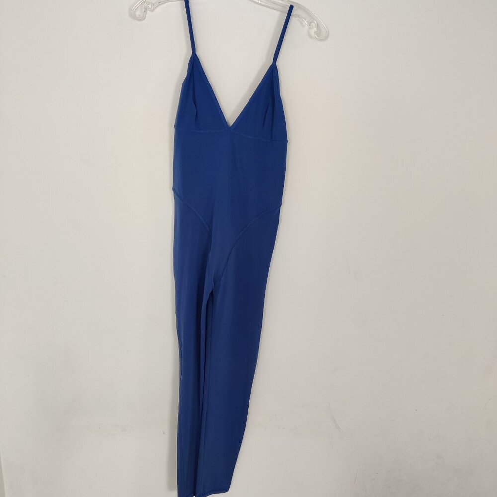 Zara Women's Spaghetti Strap Jumpsuit Size Large Bodycon Gorpcore Yoga Sporty